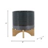 VisioGear Dotted Planterr with Stand, Plant Pots for Living Room, Bedroom, Black, 8"*8"*10" - 3 of 4
