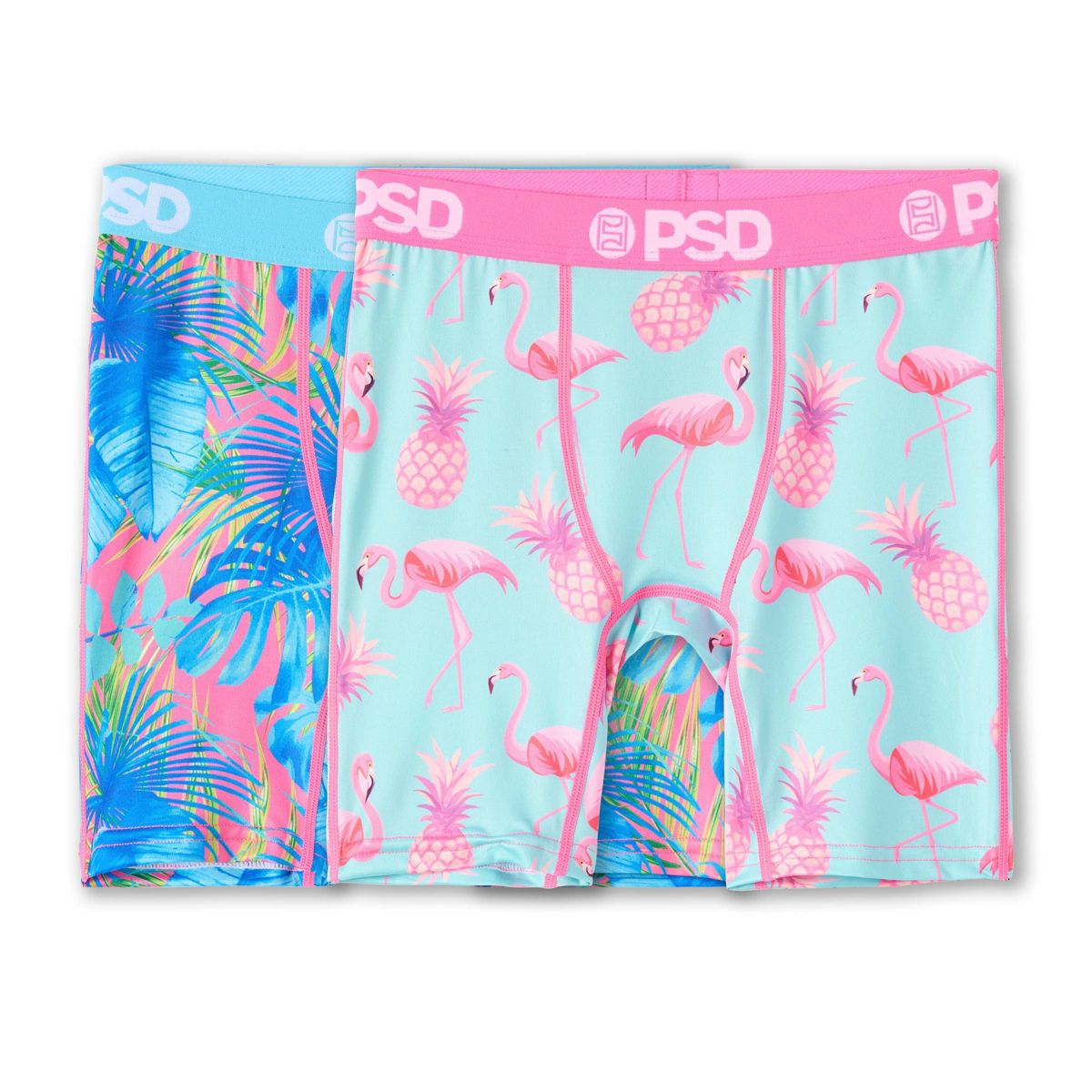 PSD 2pk 'Flamingo & Palm Punch' Boxer Briefs