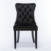 Contemporary Velvet Upholstered Dining Chair with Stainless Steel Plating Legs - 2 of 4