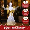 Angel Sar 4.5FT Pre-lit Christmas Angel Decoration, 200 LED Weatherproof Outdoor Angel with Wings, Lighted Yard Ornament with Ground Stakes - 4 of 4