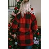 Women's Fuzzy Plaid Midi Coat - Sweet Lover Fashion - 2 of 4