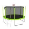 Jump Into Fun Outdoor Trampoline,With UV-resistant Safety Net, Soft Rebound Pad,Ladder,Basketball net,Safe And Wear-Resistant Trampoline - 3 of 4