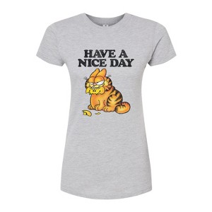 Women's - Garfield - Have A Nice Day Retro Fitted Graphic T-Shirt - 1 of 3