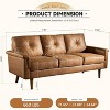 XIZZI 3 Seater Sofa Couch with Deep Seats, Modern Upholstered Sofa with Armrests, Comfy Couches for Living Room, Bedroom and Office - 2 of 4
