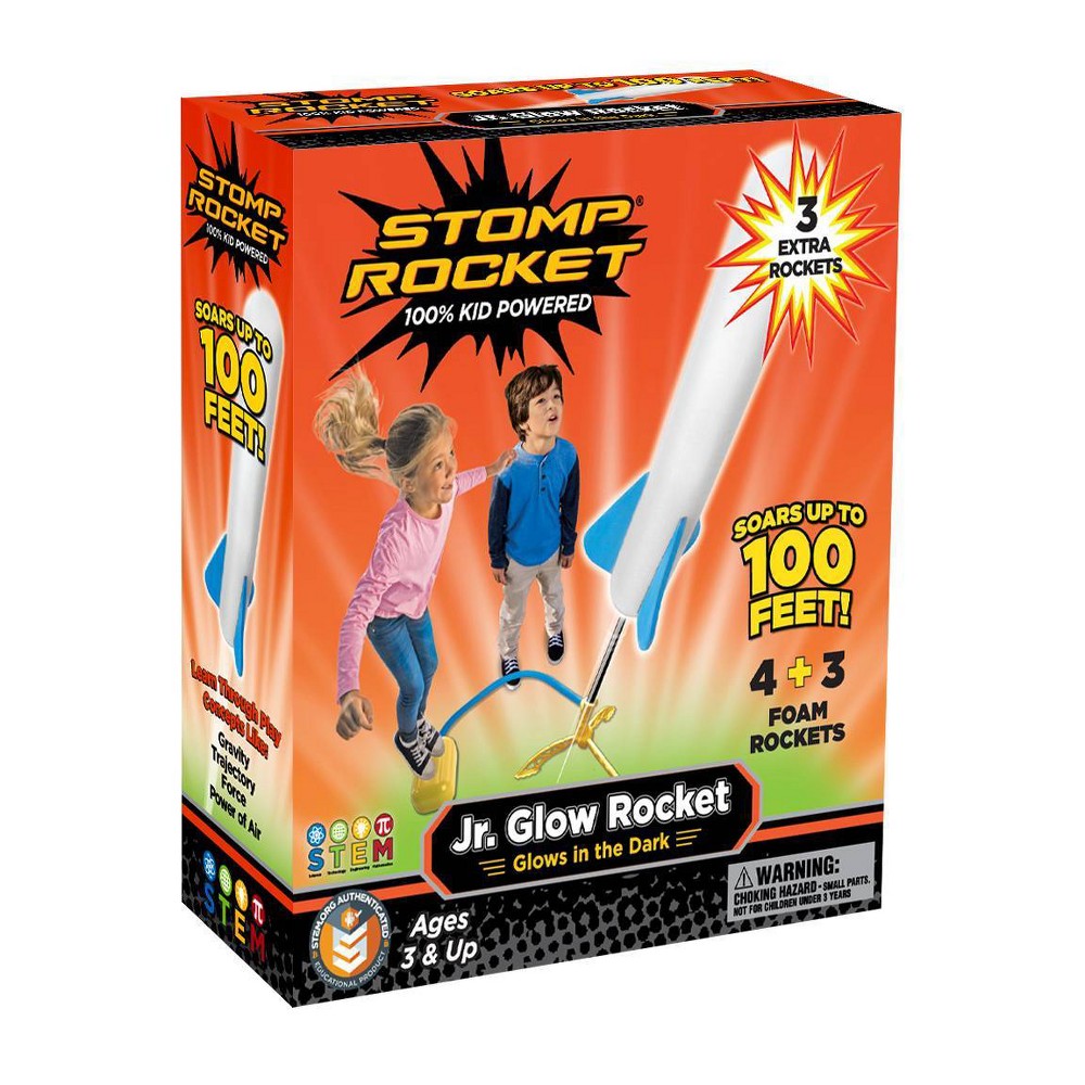 Stomp Rocket Original Jr. Glow Rocket Launcher for Kids'