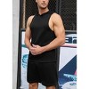Men's Tracksuit 2 Piece Sleeveless Hooded Workout Tank Top and Shorts Casual Athletic Sports Hoodie Shorts Set - 4 of 4