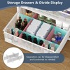 NAYSAYE Makeup Storage Dolly 4 Drawer Cosmetic Organizer with Wheels and Nameplates for Vanity and Bathroom, White, 16.3"*11.4"*27.5" - 3 of 4