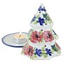 Blue Rose Polish Pottery 44A WR Unikat Christmas Tree Luminary - 2 of 2