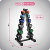 HolaHatha Neoprene Dumbbell Weight Set w/ Storage Rack - image 3 of 4