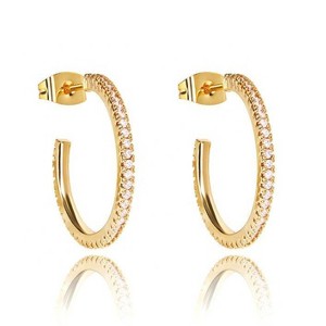 Hollywood Sensation Cubic Zirconia Hoop Earrings - 1 of 2