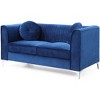 TiramisuBest Stylish Navy Blue Loveseat, Modern Upholstered Sofa Perfect for Contemporary Homes - 2 of 4