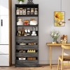 Aheaplus 80"H Pantry Cabinet with Adjustable Shelves and Drawers - 2 of 4