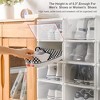 Acekool Clear Foldable Stackable Shoe Organizer Box Set with Front Opening, Transparent PP Plastic Sneaker Storage for Closet (Set of 4) - 3 of 4