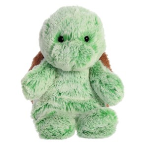Aurora Small Turtle Sweet & Softer Snuggly Stuffed Animal Green 9" - 1 of 4