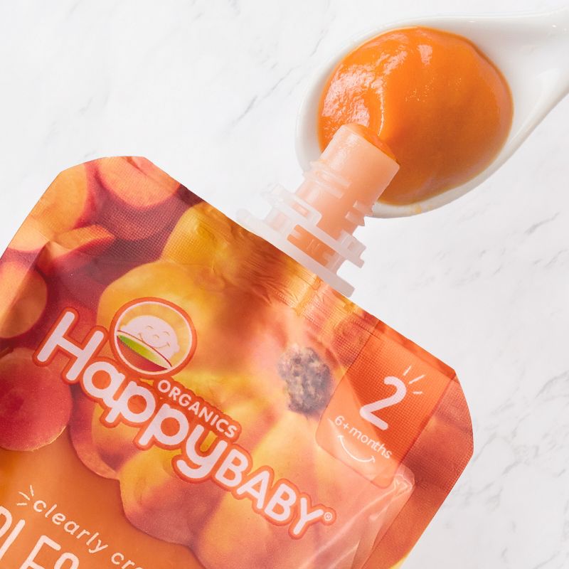 HappyBaby Clearly Crafted Apples Pumpkin &#38; Carrots Baby Food - 4oz, 3 of 8