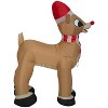Airblown-Standing rudolph w/Santa Hat & Scarf - 3 of 4