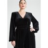 ELOQUII Women's Plus Size Velvet Wide Leg Jumpsuit - 4 of 4