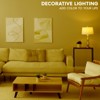 Luxrite E12 LED Filament Yellow Light Bulbs, 4.5W (40W Equivalent), Colored Glass Candelabra Bulb, UL Listed, E12 Base, Indoor Outdoor 6 Pack - 2 of 4