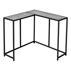 Monarch Specialties Accent Table Console Entryway Narrow Corner Living Room Bedroom Grey Laminate Black Metal Contemporary Modern - 1 of 4