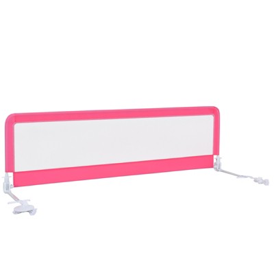 Infans 71" Foldable Baby Bed Rail Guard Toddlers Swing Down Safety Bedrail Pink