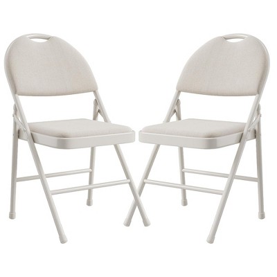 Folding Chairs Set of 2/4/6, Metal Foldable Chair with and Non-Slip Feet Pads