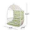 Coolbibila Indoor Outdoor Wicker Hanging Chair With Cushion,Patio Rattan Weaving Basket Shaped Lounge Seat Chair,Stand Not Included - 4 of 4