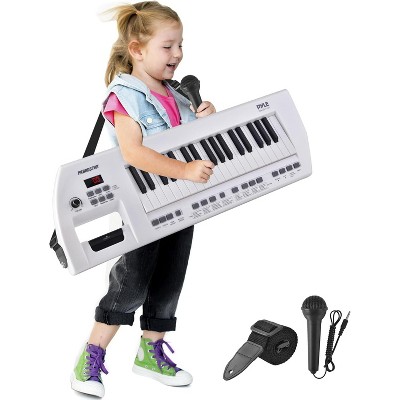 Pyle Portable 37-Key Karaoke Keyboard - White (PKBRD37WT)