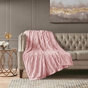 Sapphtopaz 66"x90" Reversible Faux Fur-Mink Blanket, Luxuriously Soft Throw Blanket for Bed, Oeko-Tex Certified Fleece Blankets, Twin Size Blanket - 1 of 3