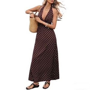 halter vacation dress Capri Scroll Midi Dress main image 0