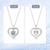 Moissanite Necklace for Women, 1 Carat Heart Pendant with 925 Sterling Silver Necklace, Birthday Christmas Valentines for Wife Mother Girlfriend - 2 of 4