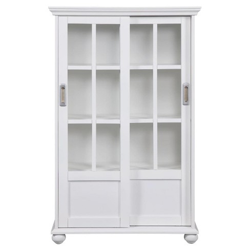 51 Capewood Bookcase With Sliding Glass Doors White Room