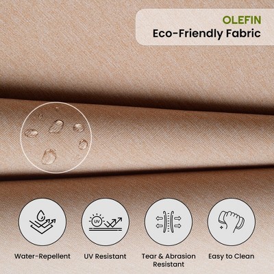 Covers&All Outdoor Seat / Back Cushion with Eco-friendly Olefin Fabric, 28½ in L x 28½ in W x 5 in Thick