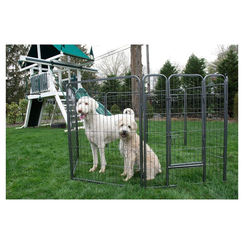  Iconic Pet Heavy Duty Metal Tube Pen Pet Dog Exercise and Training Playpen, 2 of 5