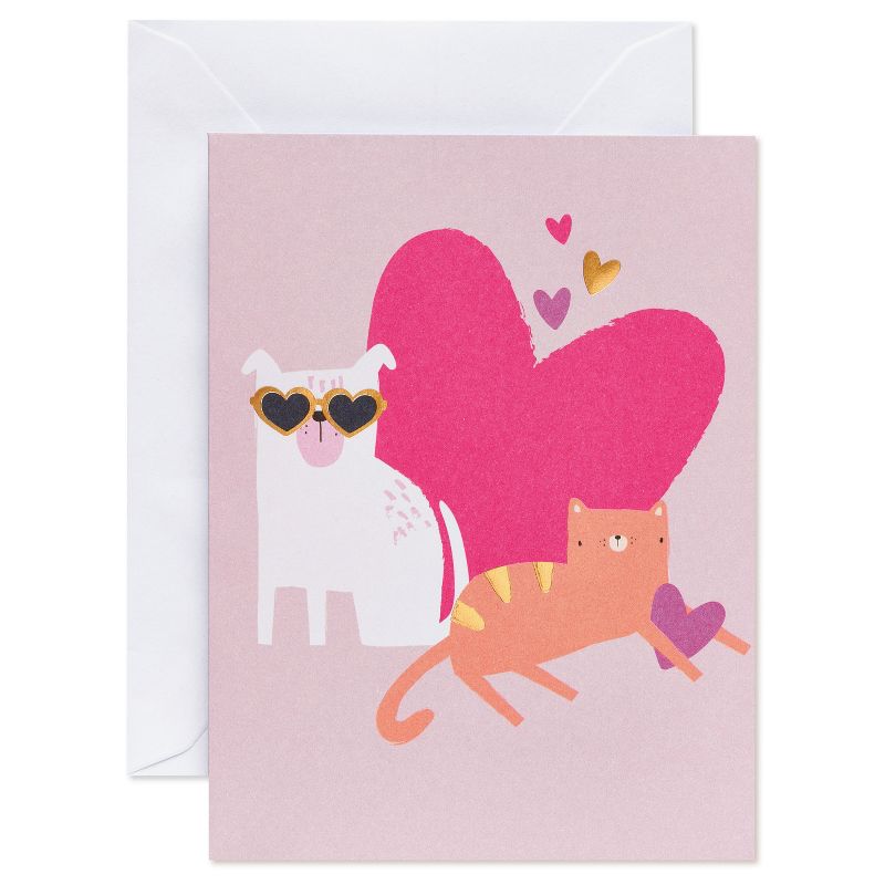 10ct Blank Note Cards Dog and Cat, 1 of 9