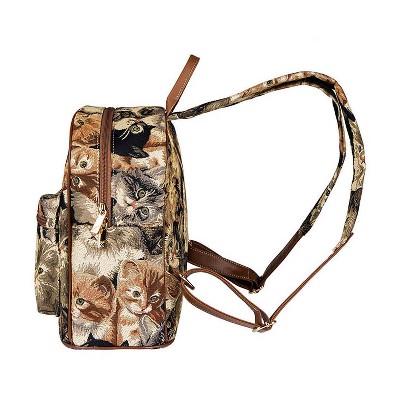 Signare USA Cat Design Brown Daypack Backpack — фото 8