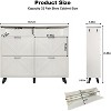 Acekool Farmhouse Shoe Cabinet with 4 Flip Drawers & Open Storage, Narrow Entryway Organizer & Shoe Rack for Hallway and Living Room - 2 of 4