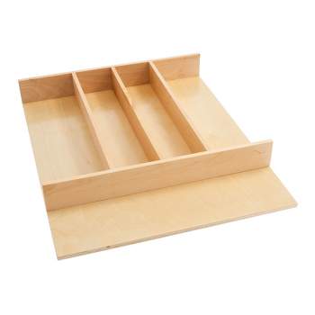 Rev-A-Shelf 4WUT-3SH Trimmable Wooden Kitchen Drawer Divider Utility Holder Cutlery Tray Organizer Insert with 7 Slots