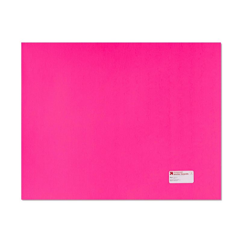 3pk Neon 28&#39;&#39; x 22&#39;&#39; Heavy Weight Poster Board Neon Pink/Neon Green/Neon Yellow - up &#38; up&#8482;, 1 of 3