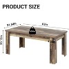 CuisinSmart Dining Table for 4-6, 63" Wood Farmhouse Rectangular Thickened Dinner Dining Room & Kitchen Table for 4 - 3 of 4