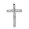 Black Bow Jewelry 14k White Gold 1/4 Ctw Diamond Latin Cross Slide Pendant, 11 x 18mm - 3 of 4