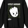 I Am Groot Cutest Guardian Men's Black Long Sleeve Sweatshirt - 2 of 3
