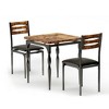 3 Piece Dining Table Set, Dining Table and Chairs Set of 2 with Spiral Legs, Dining Set for 2, Suitable for Small Spaces, Kitchen, Apartment - 4 of 4