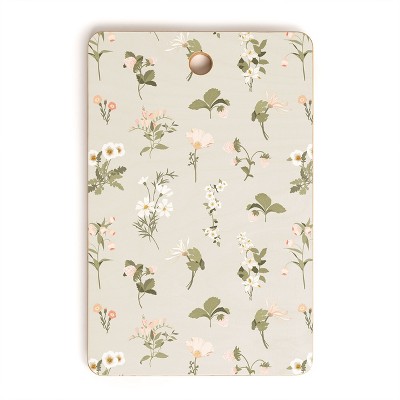 Iveta Abolina Pineberries Botanicals Tan Cutting Board Rectangle - Deny Designs