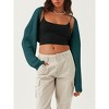 MISSKY Shurgs for Women Bolero Long Batwing Sleeve Sweaters Open Front Casual Knitted Sweaters - 2 of 4