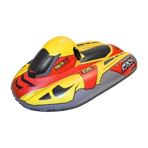 Snowmobile Winter Snow Sled by CocoNut Outdoor, Jumbo 50" Ride-On Inflatable Tube - 1 of 4