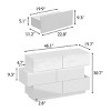 Famapy Glossy Chest of Drawers Polished 6 Drawer Dresser Modern & Contemporary Style White - 3 of 4