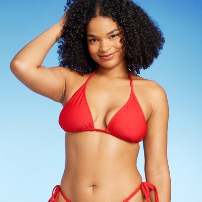Women's Triangle Bikini Top Wild Fable™ Red Xs Target