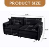 Oversized Chenille Loveseat Sofa, Oversized 2-Seater Small Cloud Couch, Modern Comfy Deep Seat Love Seat - Leovsnove - 3 of 4