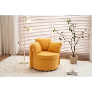 CAVINAS Teddy Accent Chair with Back Cushion,Modern Swivel Chairs with Storage Space for Bedroom,Reading Room - 1 of 4