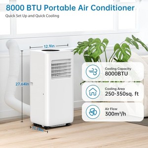 Acekool 8000 BTU Portable Air Conditioner, 3-in-1 Quiet AC with Dehumidifier & Fan, Remote, LED, Cools Up to 350 Sq.Ft, Easy Install, Home/Office - 1 of 4